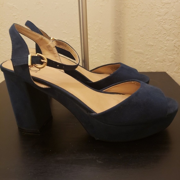 Bakers Women's Stacked Heel Strappy Shoe Palmina Teal Sz 10 - Picture 6 of 9